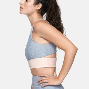 Outdoor Voices Tri-Tone Slashback Crop Rose Quartz